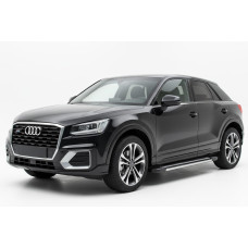 Бокові пороги Rainbow (2 шт., Алюміній) для Ауди Q2 2016- рр