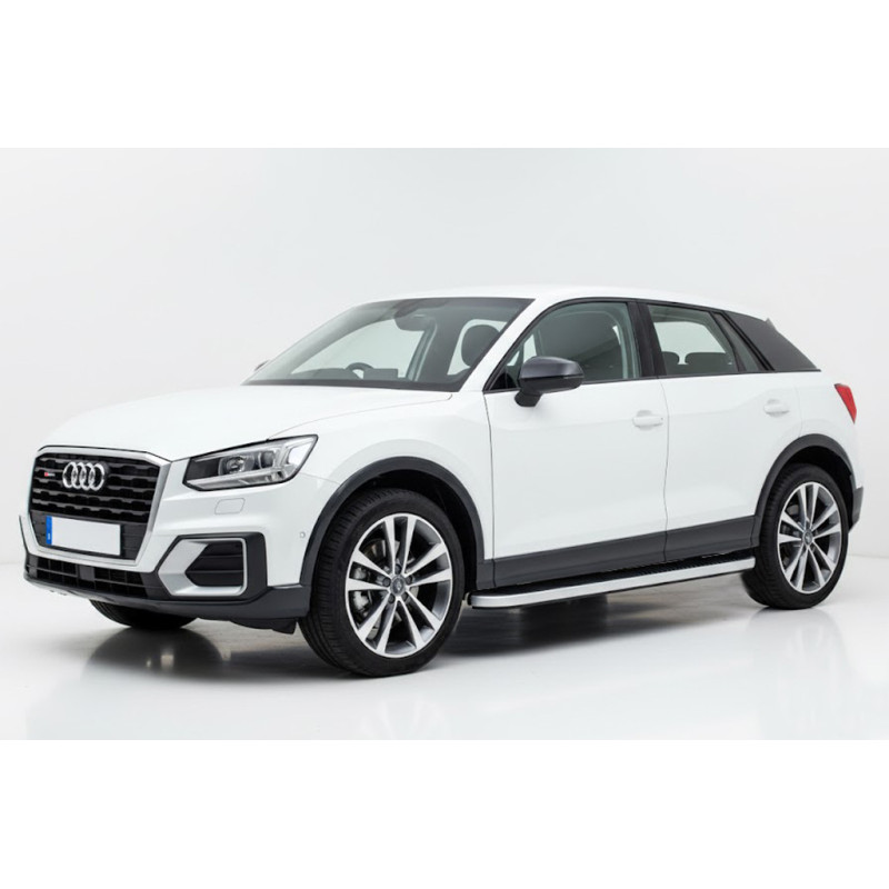 Бокові пороги Tayga Grey (2 шт., Алюміній) для Ауди Q2 2016- рр