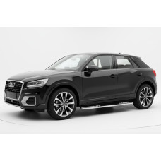 Бокові пороги Tayga V2 (2 шт., Алюміній) для Ауди Q2 2016- рр