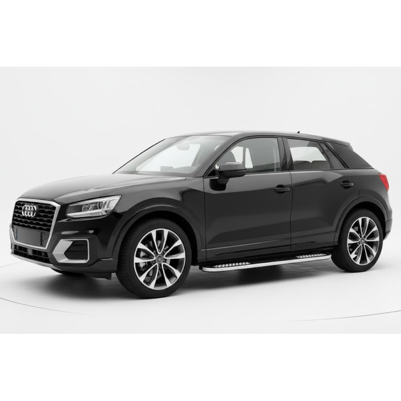 Бокові пороги Tayga V2 (2 шт., Алюміній) для Ауди Q2 2016- рр
