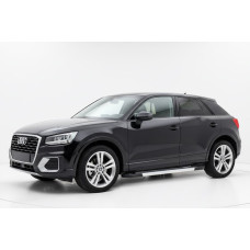 Бокові пороги Vision New Grey (2 шт., Алюміній) для Ауди Q2 2016- рр