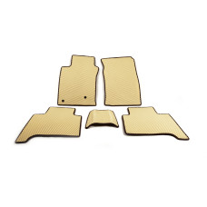 Килимки EVA (2 ряди, бежеві) для Toyota Land Cruiser Prado 120 2002-2009 рр
