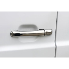 Накладки на ручки (2 шт, нерж) Carmos - Турецька сталь для мерседес Atego 1998-2004 рр