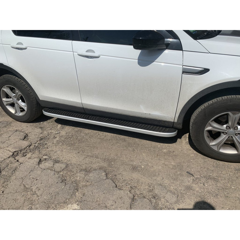 Бокові пороги Tayga Grey (2 шт., Алюміній) 2014-2019 для Land Rover Discovery Sport 2014- рр