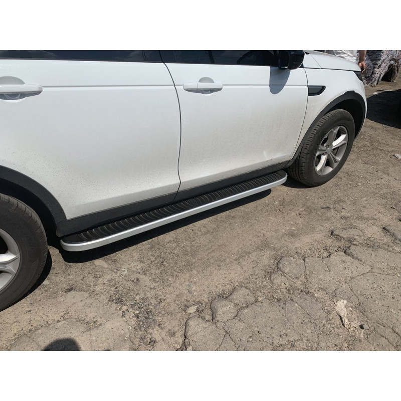 Бокові пороги Tayga Grey (2 шт., Алюміній) 2014-2019 для Land Rover Discovery Sport 2014- рр