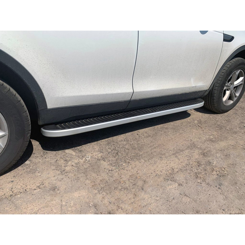 Бокові пороги Tayga Grey (2 шт., Алюміній) 2014-2019 для Land Rover Discovery Sport 2014- рр