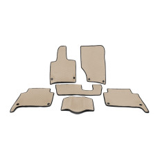 Килимки EVA (бежеві) 3 ряди (6 килимків) для Ауди Q7 2005-2015 рр