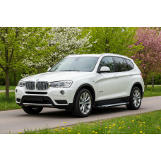 Бокові пороги Allmond Grey (2 шт., Алюміній) для бмв X3 F25 2011-2018 рр