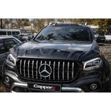 Комплект накладок на капот DRAGON (3 шт) для мерседес X class 2017-2020 рр