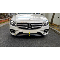 Хром смужка на передній бампер 2016-2020 (нерж) для мерседес E-сlass W213 рр