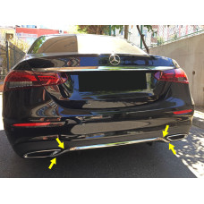 Хром смужка на задній бампер 2020-2026 (нерж) для мерседес E-сlass W213 рр