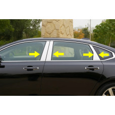 Накладки на дверні стійки (6 шт нерж) для Volvo S90/V90 2016- рр