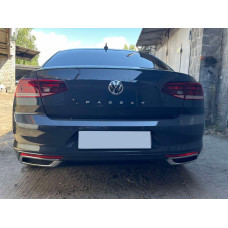 Накладки на глушник V2 SD/SW (2019-2026 3 шт нерж) для Volkswagen Passat B8 рр