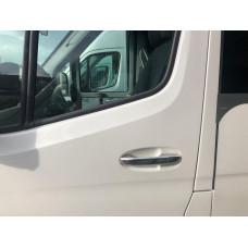 Накладки на ручки (нерж) 4 шт, Carmos - Турецька сталь для мерседес Sprinter W907/W910 2018- рр