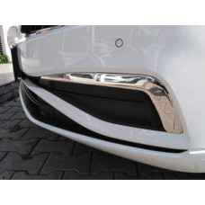 Накладки на противотуманки 2019-2026 (2 шт нерж) Carmos - Турецька сталь для Volkswagen Passat B8 рр