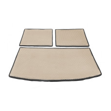 Килимок багажника 3 частини (EVA бежевий) (7 місць) для Ауди Q7 2005-2015 рр