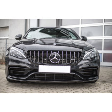 Передня решітка Panamericana GT (для оригінального C63 AMG) 2014-2018 без камери для мерседес C-сlass W205 рр