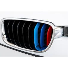 Накладки на решетку радиатора 8-полосную (3 шт) для бмв 3 серия F30/F31 2012-2019 гг