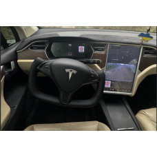 Кермо штурвал (Шкірвініл та вставки карбону) для Tesla Model X 2015- рр