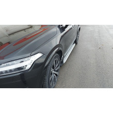 Бокові пороги Shining (2 шт. Алюміній) для Volvo XC90 2015- рр