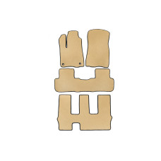 Килимки EVA (3 ряди Бежевий) для Toyota Highlander 2013-2019 рр