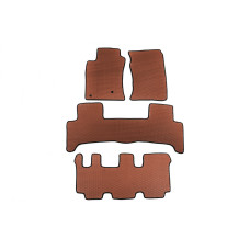 Килимки EVA (3 ряди Коричневий) для Lexus GX470