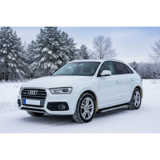 Бокові пороги Shining V1 (2 шт., Алюміній) для Ауди Q3 2011-2019 рр