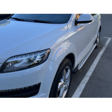 Бокові пороги Shining V1 (2 шт., Алюміній) для Ауди Q7 2005-2015 рр