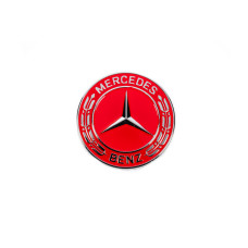 Заглушка вместо эмблемы на капот мерседес (красная, 57мм) для мерседес
