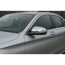 Накладки на дзеркала (2 шт нерж.) для мерседес C-сlass W205 2014-2021 рр