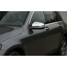 Накладки на дзеркала (2 шт нерж.) для мерседес GLC X253 2015-2022 рр