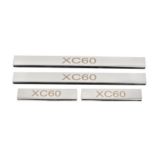 Накладка на пороги (4 шт нерж) для Volvo XC60 2017- рр