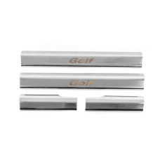 Накладки на внутрішні пороги Carmos (4 шт нерж) для Volkswagen Golf 6 2008-2014 рр