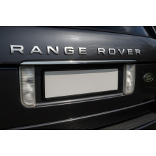 Накладка над номером (Carmos. нерж.) для Range Rover III L322 2002-2012 рр