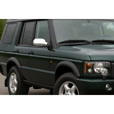 Накладки на дзеркала (2 шт, нерж.) Carmos - Турецька сталь для Land Rover Discovery II 1998-2004 рр