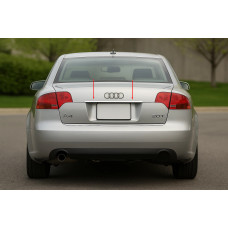 Накладка над номером (Carmos. нерж.) V-2 для Ауди A4 B7 2004-2008 рр