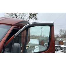 Ветровики на окна (2 шт, EuroCap, Хром) для мерседес Sprinter W906 2006-2018 гг