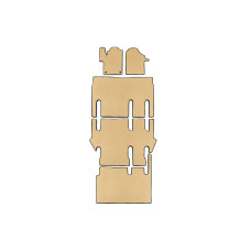 Килимки EVA V-class ExtraLong 2 бокових (Тільки самовивіз повний салон Бежевий) для мерседес Vito / V-class W447 2014- рр