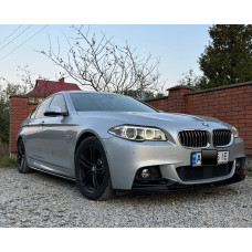 Накладка на передній бампер DPT Lip V-1 (для M-Performance, чорний глянець) для бмв 5 серія F10/F11 2010-2016 рр