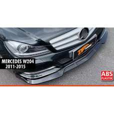 Накладка на передній бампер DPT V1 (2011-2015, чорний глянець) для мерседес C-class W204 рр