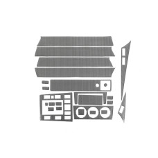 Накладки на панель (25 дет.) Карбон для мерседес W201 (190) 1982-1993 рр