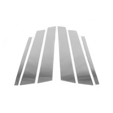 Накладки на дверні стійки (6 шт нерж) для Volkswagen Golf 6 2008-2014 рр