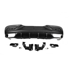 Задній дифузор з насадками Black (дизайн GLE63) для мерседес GLE coupe C292 2015-2019 рр