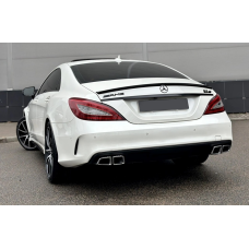 Задній дифузор з насадками (2015-2018, Дизайн CLS63) для мерседес CLS C218 рр