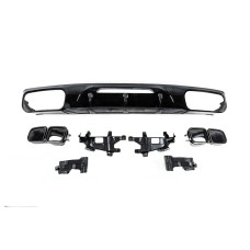 Задній дифузор з насадками (2015-2018, для CLS GT63) для мерседес CLS C218 рр