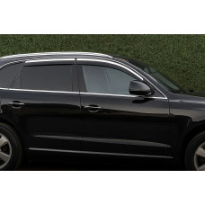 Вітровики з хромованим молдингом Niken Luxury (4 шт) для Ауди Q5 2008-2017 рр