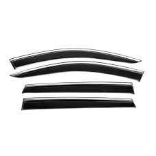 Вітровики з хромованим молдингом молдингом Niken Luxury (4 шт) для Ауди Q7 2015-2026 рр