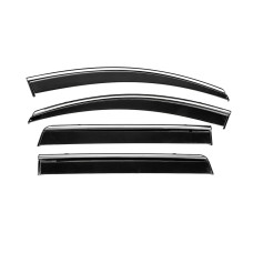 Вітровики з хромом Niken Luxury (4 шт) для Mitsubishi L200 2015-2024 рр