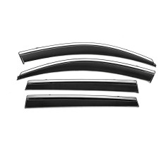 Вітровики з хромованим молдингом Niken Luxury (4 шт Long) для Toyota Rav 4 2006-2013 рр