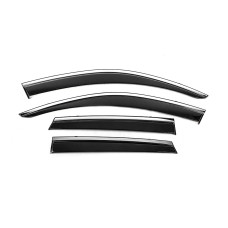 Вітровики з хромованим молдингом Niken Luxury (4 шт) для Volkswagen Touareg 2018- рр